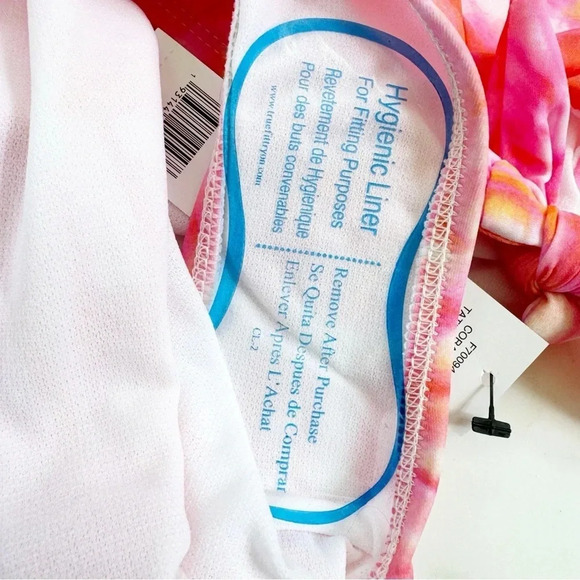 NWT Sundazed Tie Dyed Side Tie High Waist Bikini Bottom Orange and Pink Size L - Picture 6 of 10